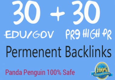 Do 60 Powerful Edu Gov,  Pr9 High Da Backlinks For SEO