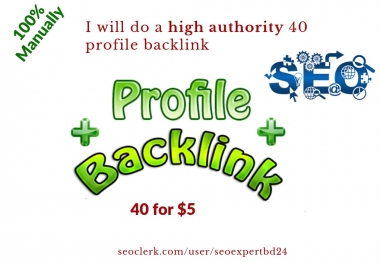 I create a high authority 40 profile backlink for your site.