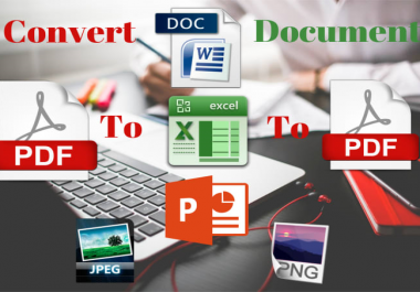 Convert PDF To Word,  Excel,  Powerpoint,  Jpg