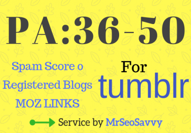 12 Registered PA 36-50 Expired Tumblr Blogs