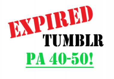 Get 2 Registered very strong expired tumblr with PA 70+