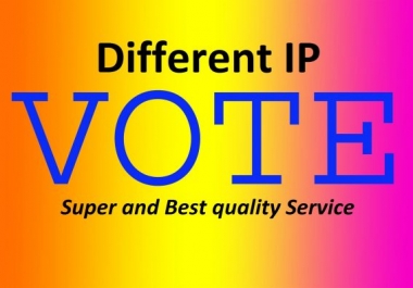 Promote 50 Unique IP votes super fast service