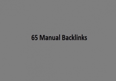 65 High DA Manual Backlinks