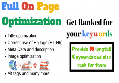 Do On Page SEO Of Your 5 Blog Post Or Page