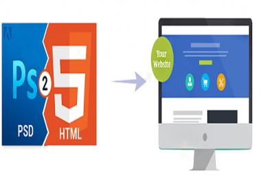 I Can Creat your psd to HTML 5 Or Bootstrap