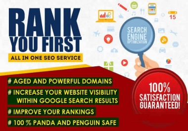 Grab Google 1st Page Rankings with All in One Seo Backlinks Package for your website
