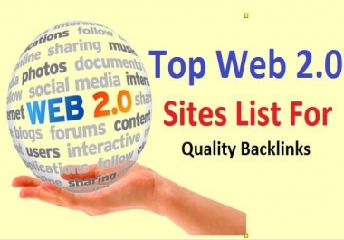 create 30 SEO backlinks from high authority web 20