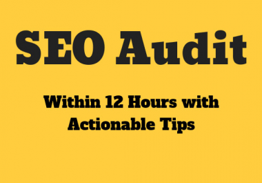 seo audit your website and provide actionable tips
