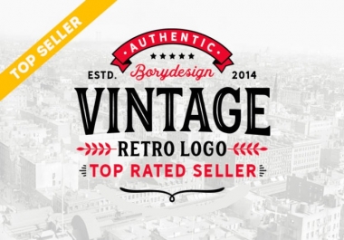 design a retro vintage logo for you