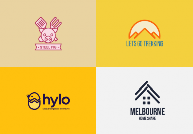 design 2 flat minimalist logo design