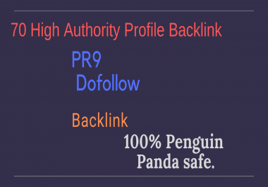 Give You 70 Dofollow Profile Backlinks