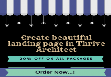 Create beautiful landing page in Thrive Architect