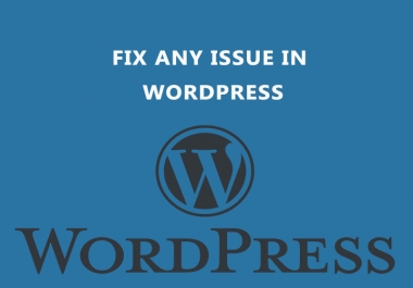 fix any issue in wordpress