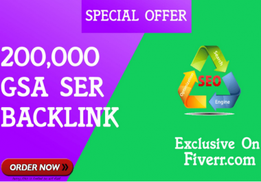 do 200,000 gsa ser,  quality, verified backlinks,  for seo
