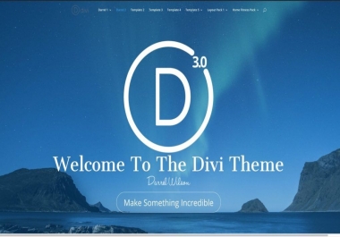 build a professional divi website using divi pagebuilder