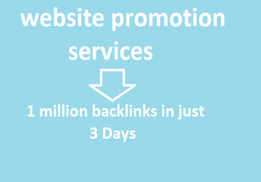 provide 1 million backlinks for website promotion