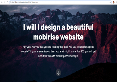 create you a beautiful Mobirise website