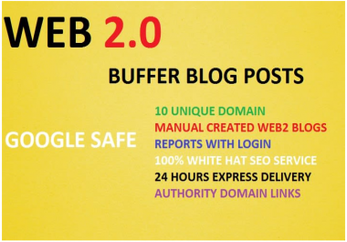 create 10 web 2 0 contextual backlinks, for seo link building