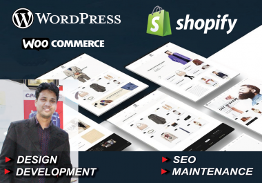 Wordpress and Shopify website design and develop with white hat or label SEO 30-90 days