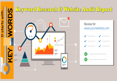 Do keyword research + website analysis