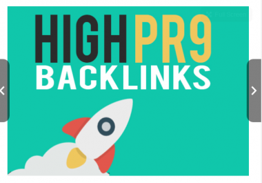 Provide high pr9 SEO backlinks for high google ranking