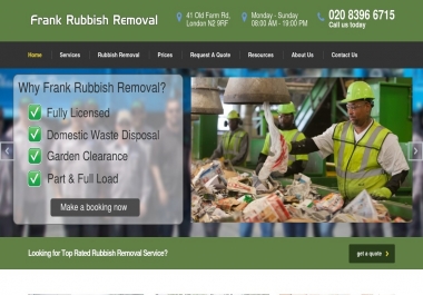 Website for Sale - Rubbish Removal London Niche
