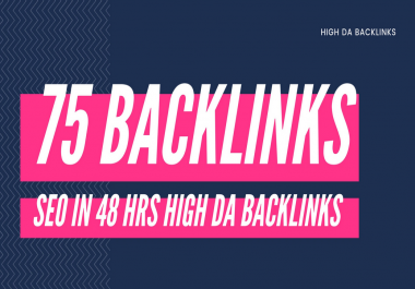 create 75 high da backlink for SEO