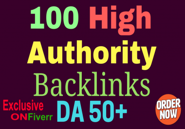 create 100 high da50 to da100 SEO backlinks