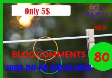 do 80 High Quality Niche Relevant Manual Blog Comments