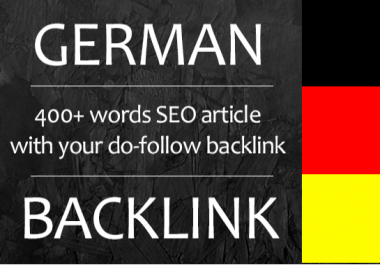 write a german article on my blog website with your backlink