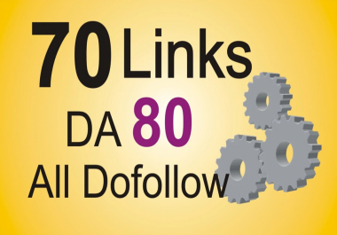add 70 link building backlinks da 80