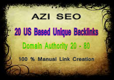 build 20 us based high domain authority backlinks