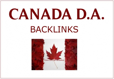 build 20 high da canadian backlinks manually