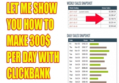 Show You Secret Way How To Make 300 Daily With CLICKBANK