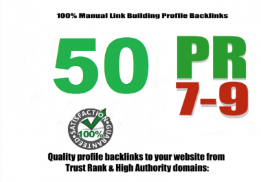 50 dofollow high pr backlinks