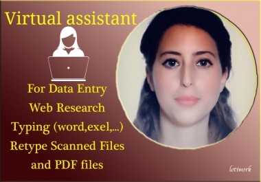 Be Your Virtual Assistant For Data Entry And Web Research