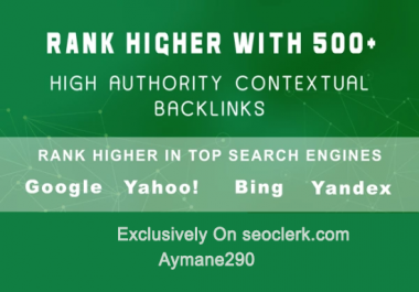 skyrock your ranking with 450 High Authority backlink
