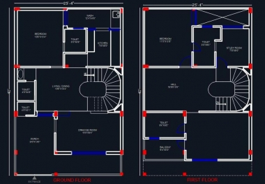 Professional Civil AutoCAD Drawing from your Detailed Hand-Sketch