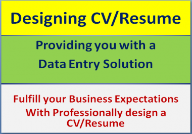 Design a Stunning Resume and cover letter