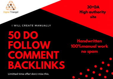 make 50 high quality do follow comment backlinks