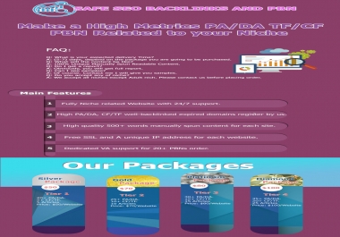 Make High PA,  DA,  CF & TF PBN to rank up Your Website