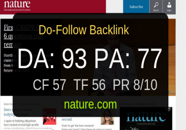 I can write and publish with Do-Follow backlinks on nature. com