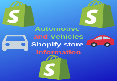 4900+ Shopify Automotive And Vehicles Leads