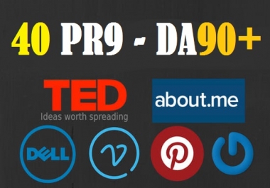 Exclusive Offer- DA 90+ All Pr9 40 Safe SEO High Profile Backlinks