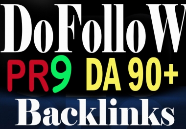 50 Real Dofollow PR9 DA100 to 60 HQ Backlinks increase your DA & Google Rank