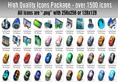High Quality Icons Package For Your Website or Application - over 1500 icons