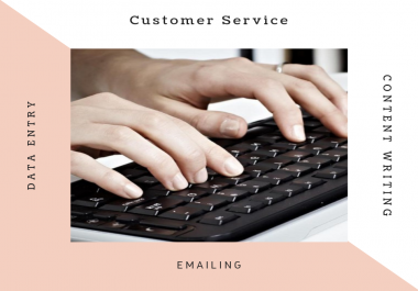Data Entry,  typing, Copy and Pasting,  Translation, customer service, emailing