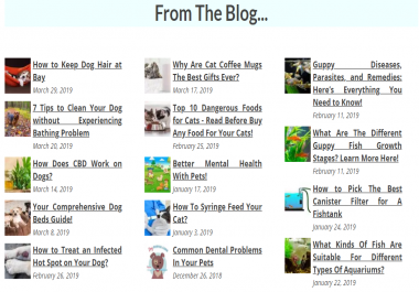 Write 2000 words and publish a guest post on my pets blog dofollow index link