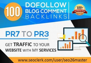 MANUALLY Create 100 Do follow Blog Comment Back Links Da30 Pa20