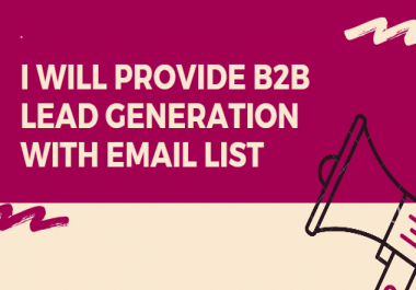 Collect B2B Lead Generation,  Data Entry With Email List